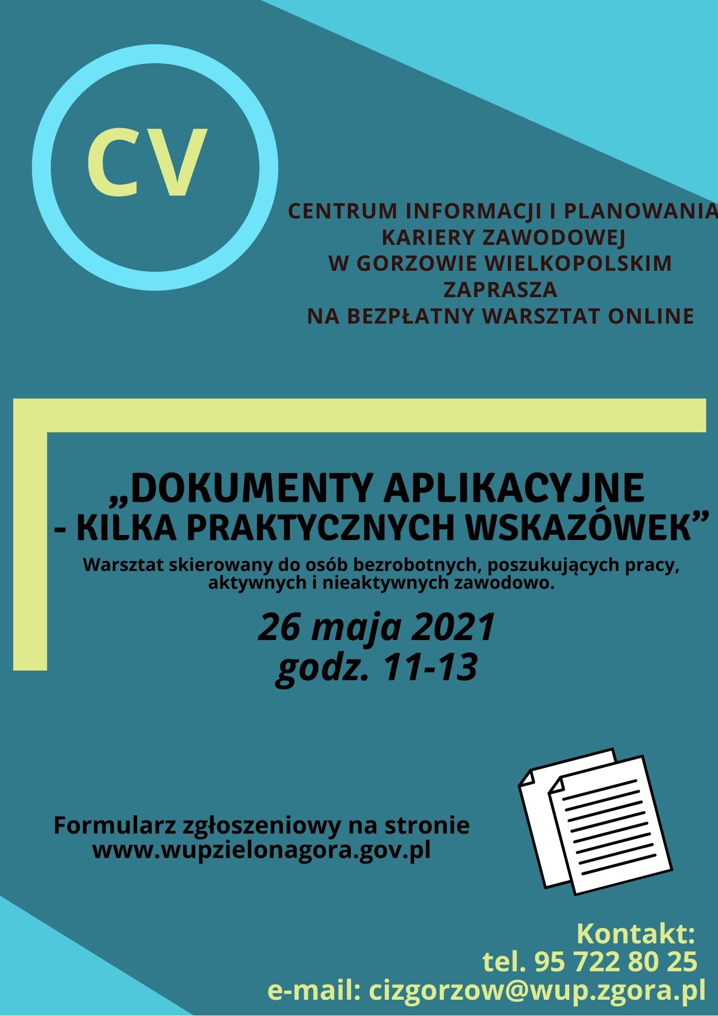 Plakat - dokumenty aplikacyjne