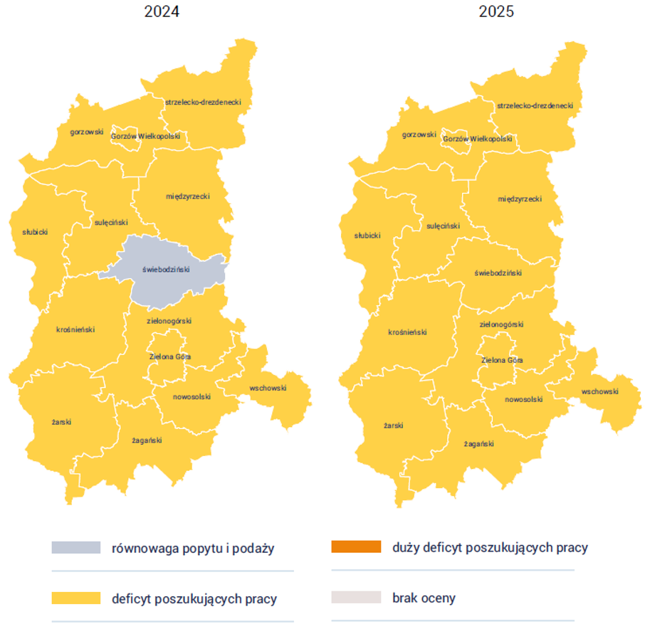 2 mapy województwa za rok 24 i 25