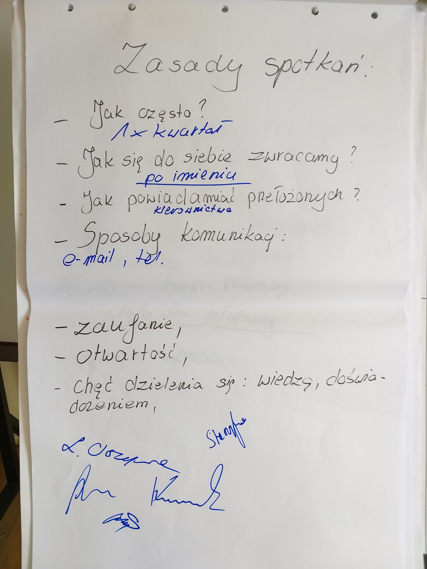 zapiski z flipchartów